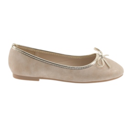 Ballerines American Club LU17 beiges pour fille doré