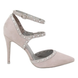 Escarpins gris sur talon gris AT-0631-L Gris