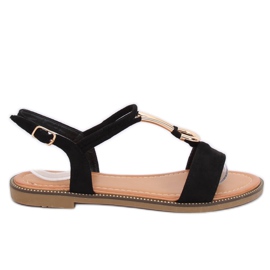 Sandales noires pour femmes WL024 Noir le noir