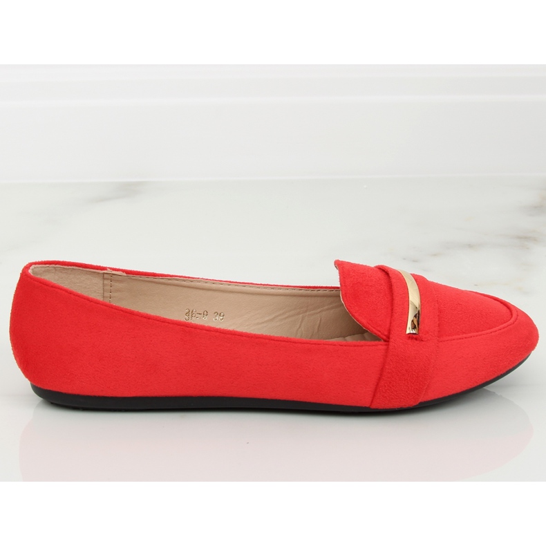Mocassins Femme rouge 3C-9 Rouge II-GAT