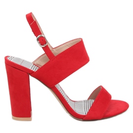 Sandales sur le poteau rouge S116 Rouge