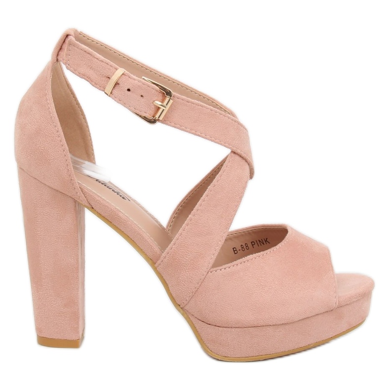 Sandales sur la plateforme rose B-88 Rose