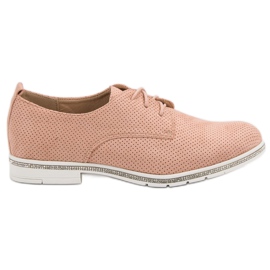 Seastar Chaussures en poudre avec cristaux rose