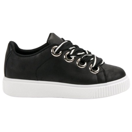 Chaussures de sport à paillettes noir
