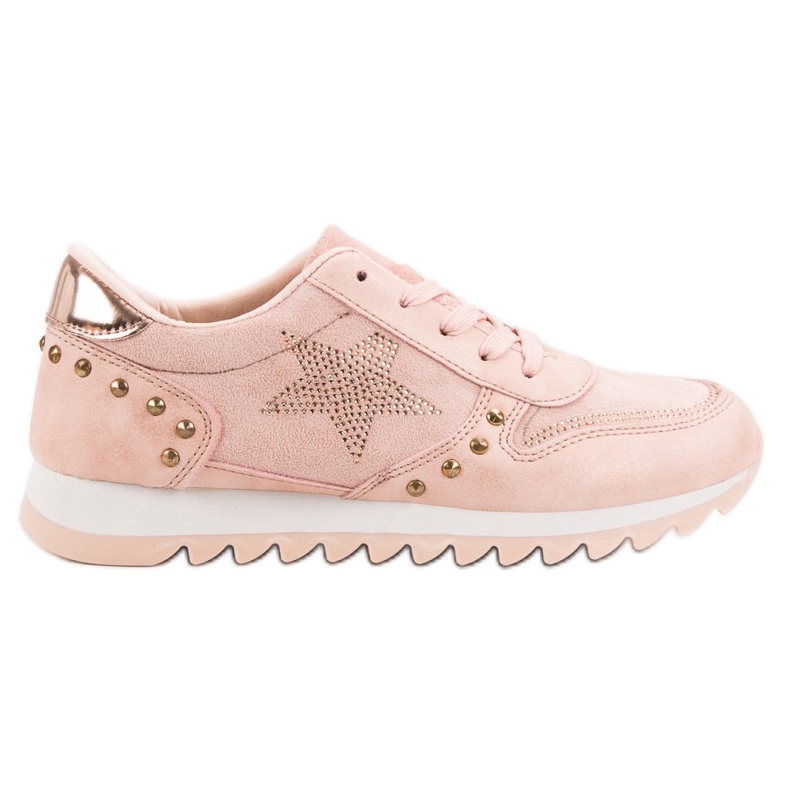 Chaussures de sport avec cristaux rose