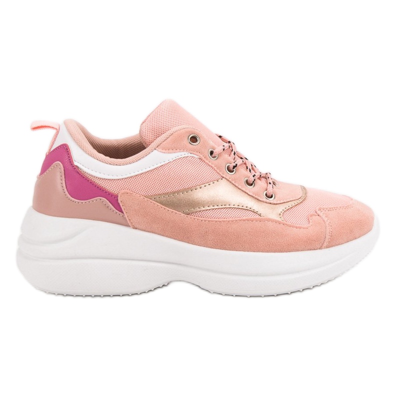 Chaussures à la mode sur la plate-forme rose