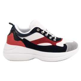 Chaussures à la mode sur la plate-forme blanche multicolore