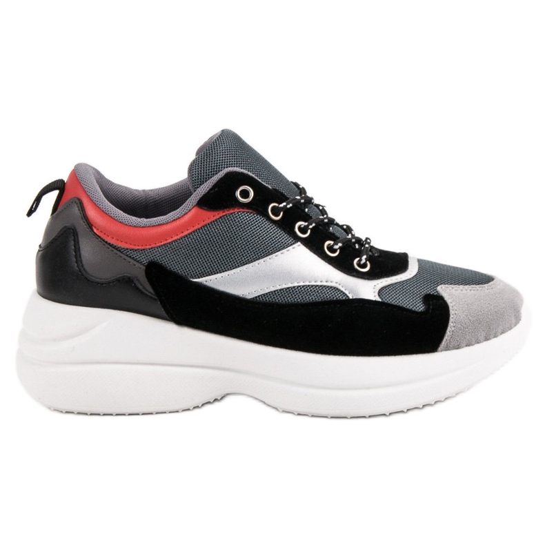 Chaussures à la mode sur la plate-forme gris multicolore
