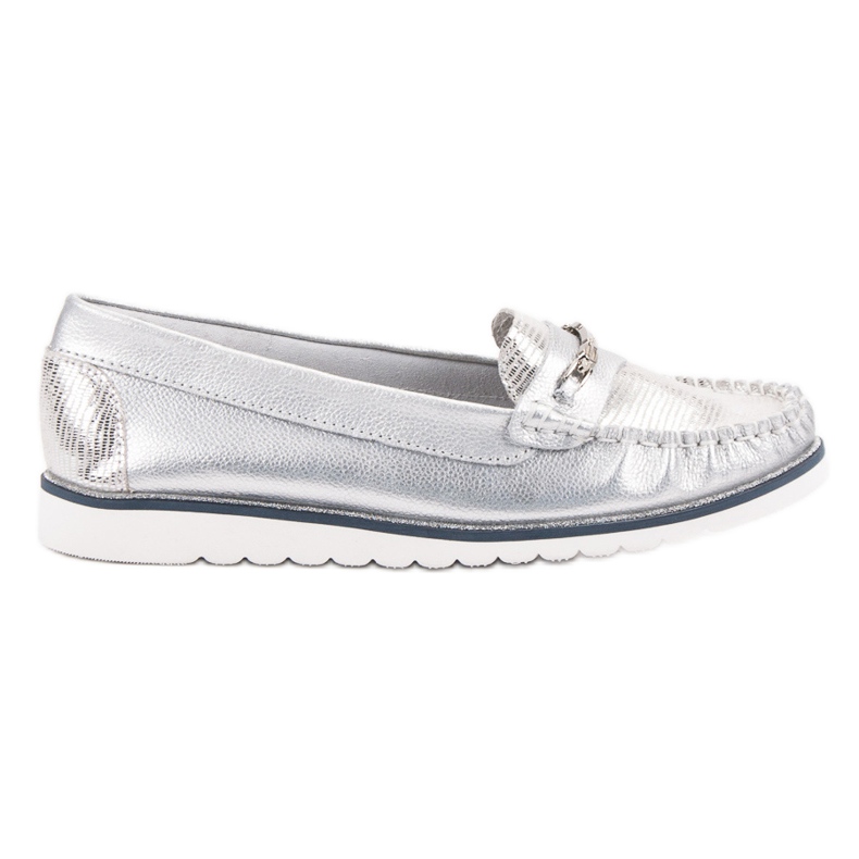 Filippo Mocassins en cuir confortables gris Filippo Mocassins en cuir confortables gris