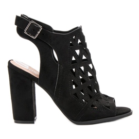 Chc Shoes Sandales ajourées le noir