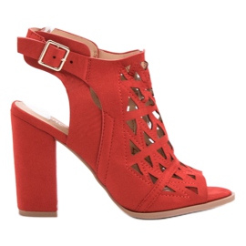 Chc Shoes Sandales ajourées rouge