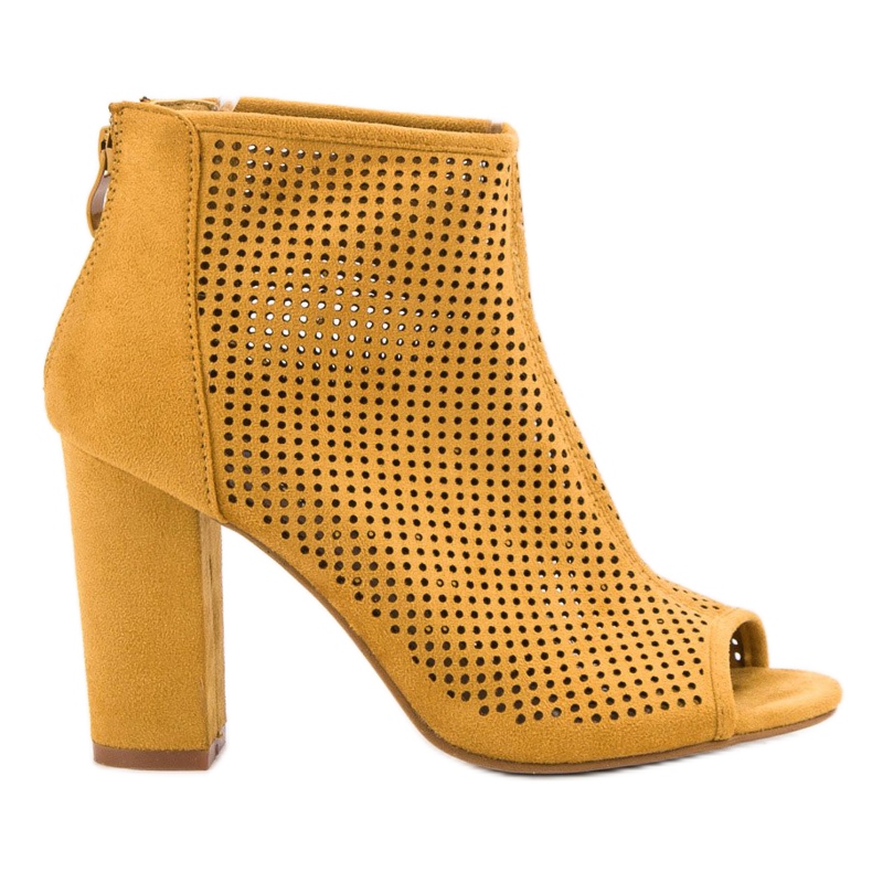 Nio Nio Bottes à bout ouvert ajouré jaune