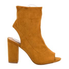 Nio Nio Bottes à bout ouvert moutarde jaune