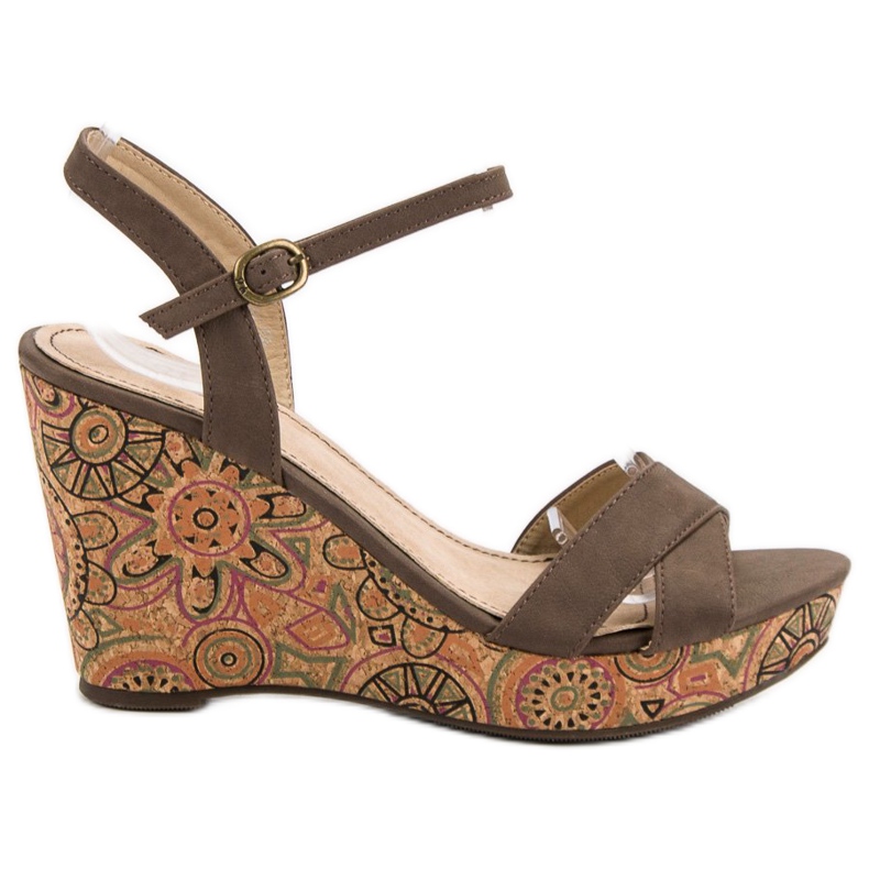 Corina Sandales Ethno Marron brun