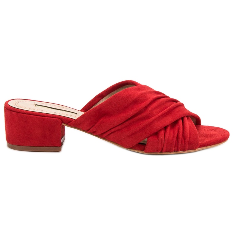 Corina Pantoufles à la mode rouge