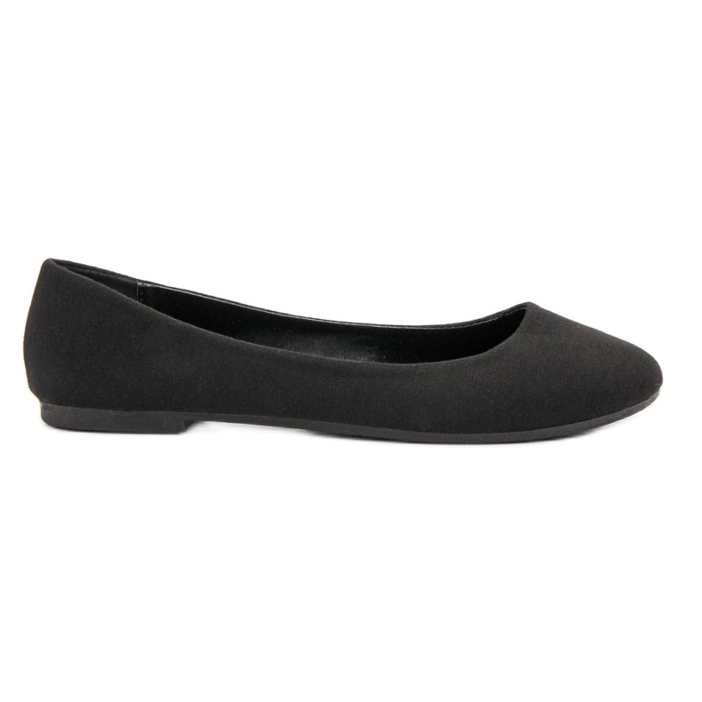 Ideal Shoes Ballerines textiles noires le noir