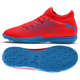 Chaussures de foot Puma Future 19.4 Tt Jr 105558 01 rouge rouge