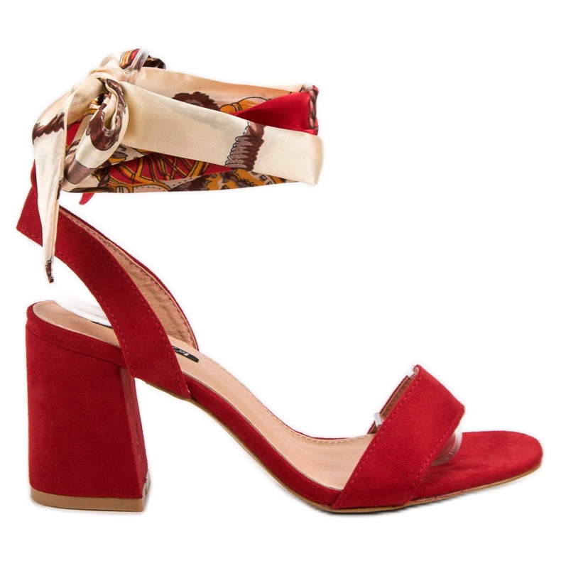 Milaya Sandales attachées avec un ruban rouge