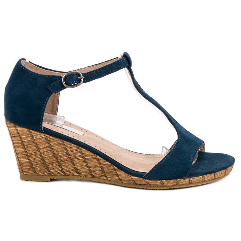 Corina Sandales bleu marine sur un coin