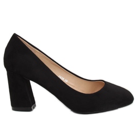 Escarpins sur le poteau noir 7436 Noir