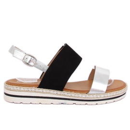 Sandales femme noires F056 Noir le noir