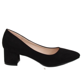Noir Escarpins talons bas noir G-136 Noir le noir