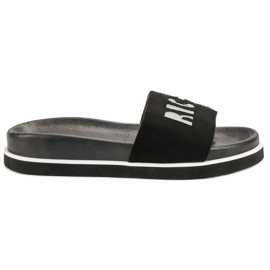 Vinceza Pantoufles Noires le noir