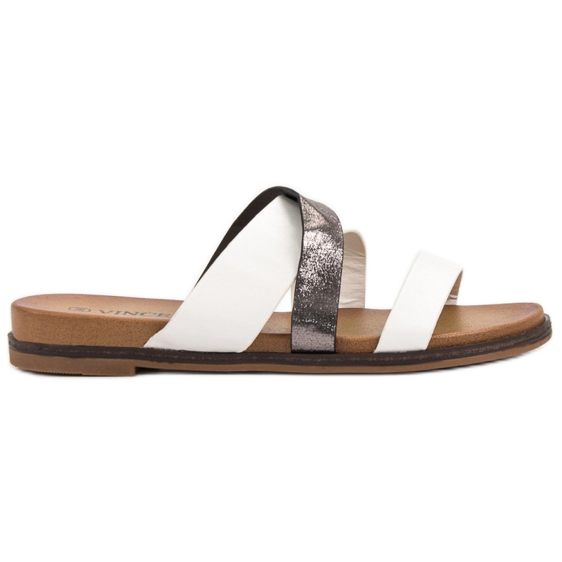 Vinceza Pantoufles Classiques blanche