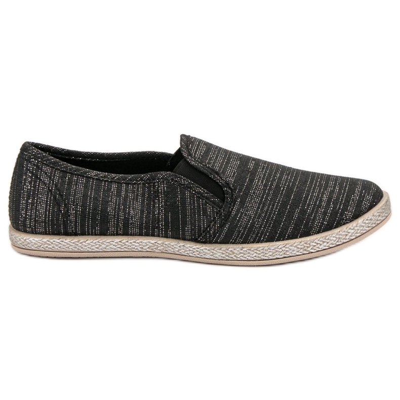 Ideal Shoes Slipons confortables le noir