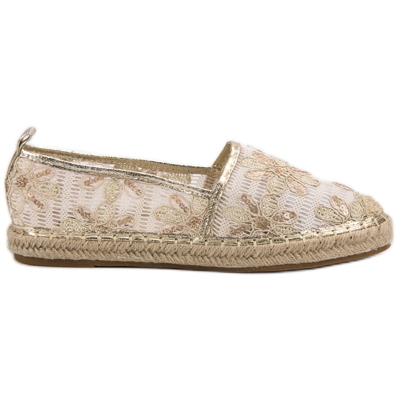 Lucky Shoes Espadrilles En Dentelle À Fleurs brun