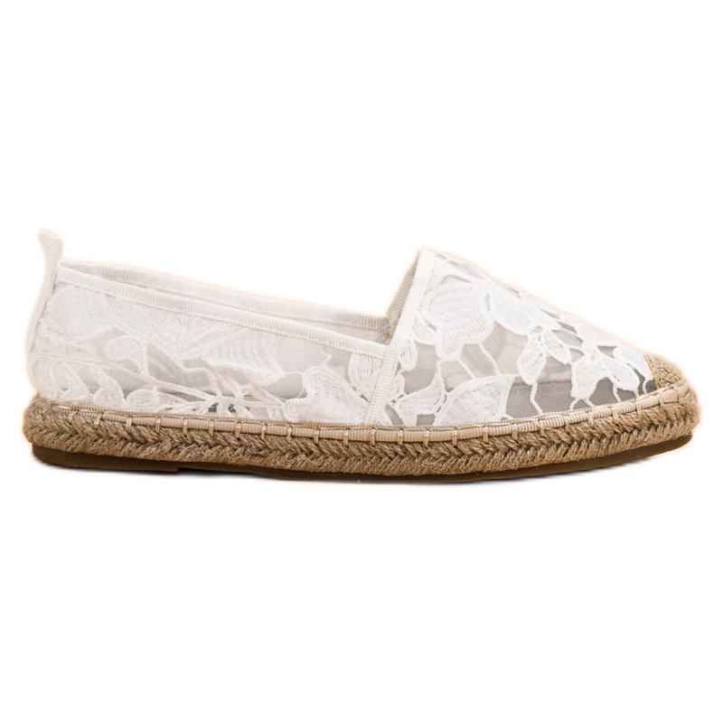 Lucky Shoes Espadrilles blanches en dentelle
