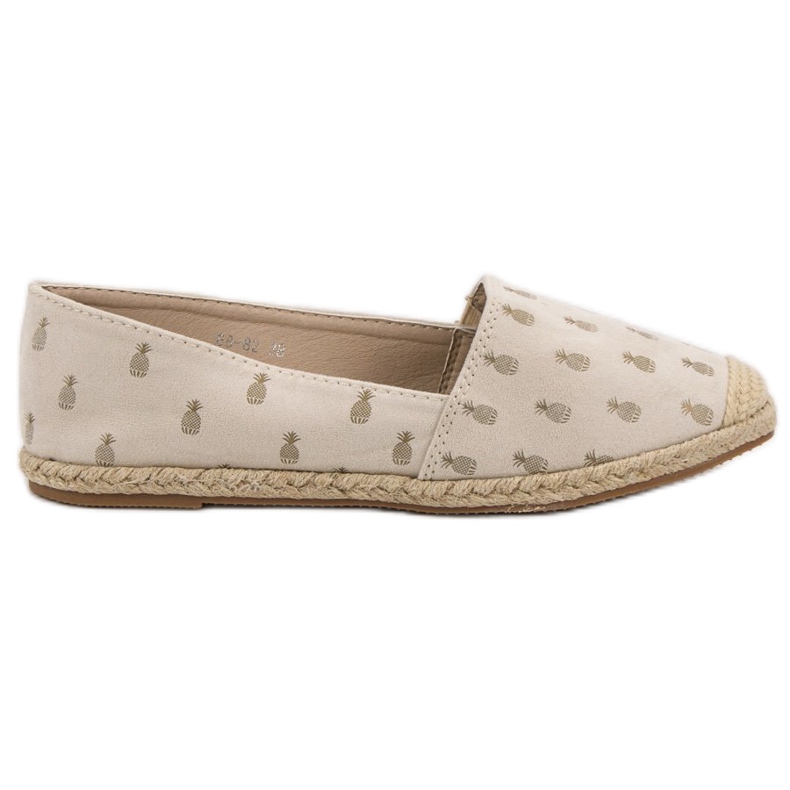 Lucky Shoes Espadrilles Beiges En Ananas