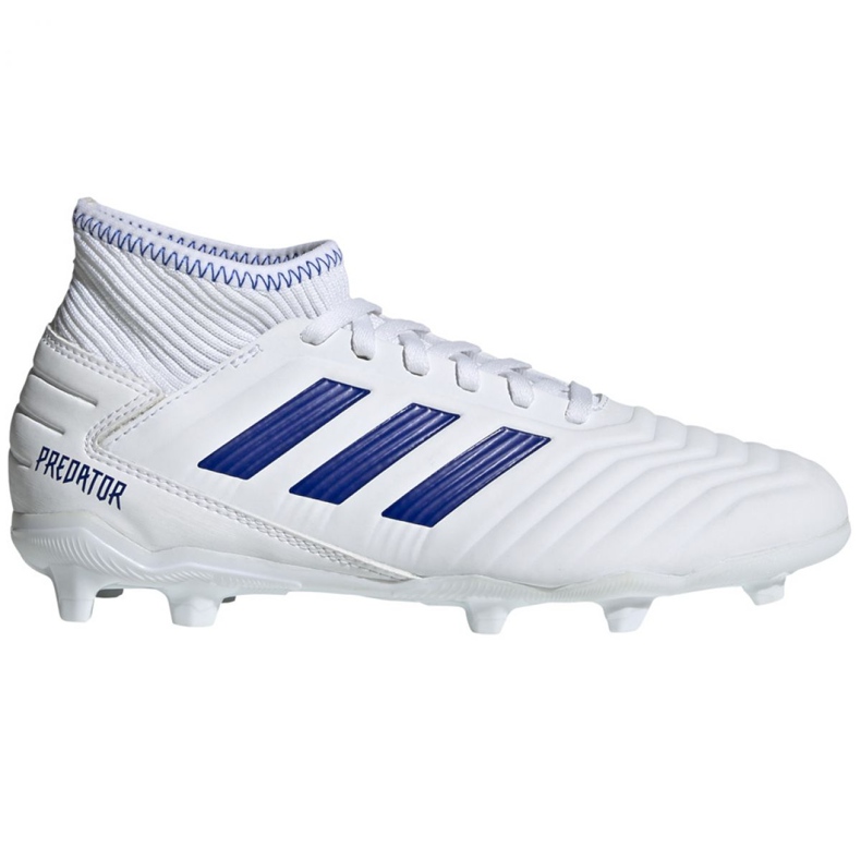 Chaussures de foot Adidas Predator 19.3 Fg Jr CM8535 multicolore blanche Chaussures de foot Adidas Predator 19.3 Fg Jr CM8535 multicolore blanche