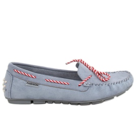 Mocassins femme bleus MH04 Bleu