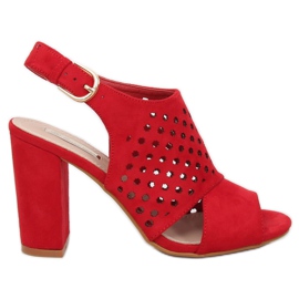 Sandales ajourées rouges WED557 Rojo