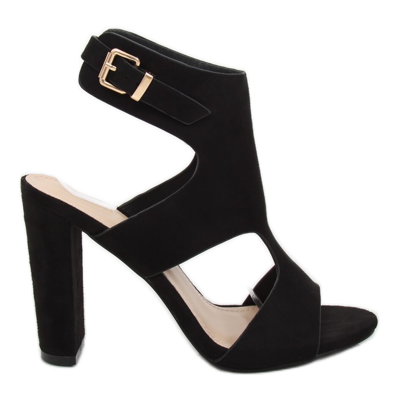 Sandales noires sur le poteau J-8711 Noir le noir