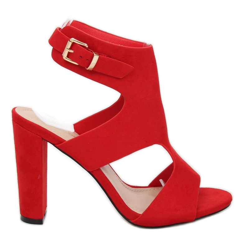 Sandales rouges sur le poteau J-8711 Rouge