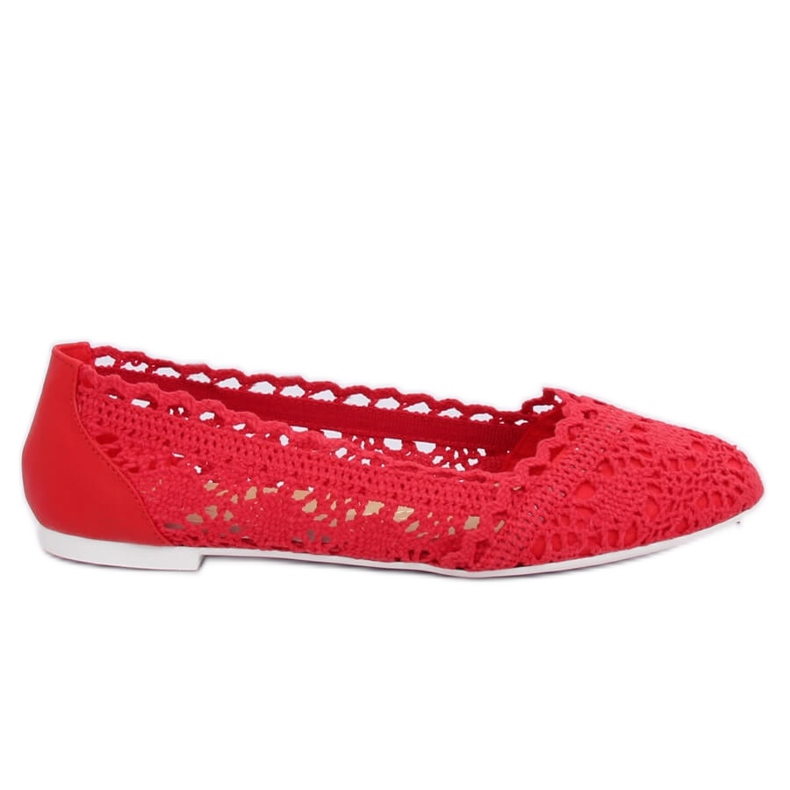 Ballerines ajourées rouges 4701 Rouge