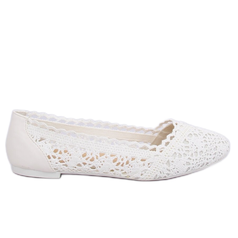 Ballerines ajourées blanches 4701 Blanc