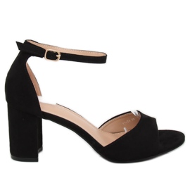 Sandales à talons noires VV-24 Noir le noir