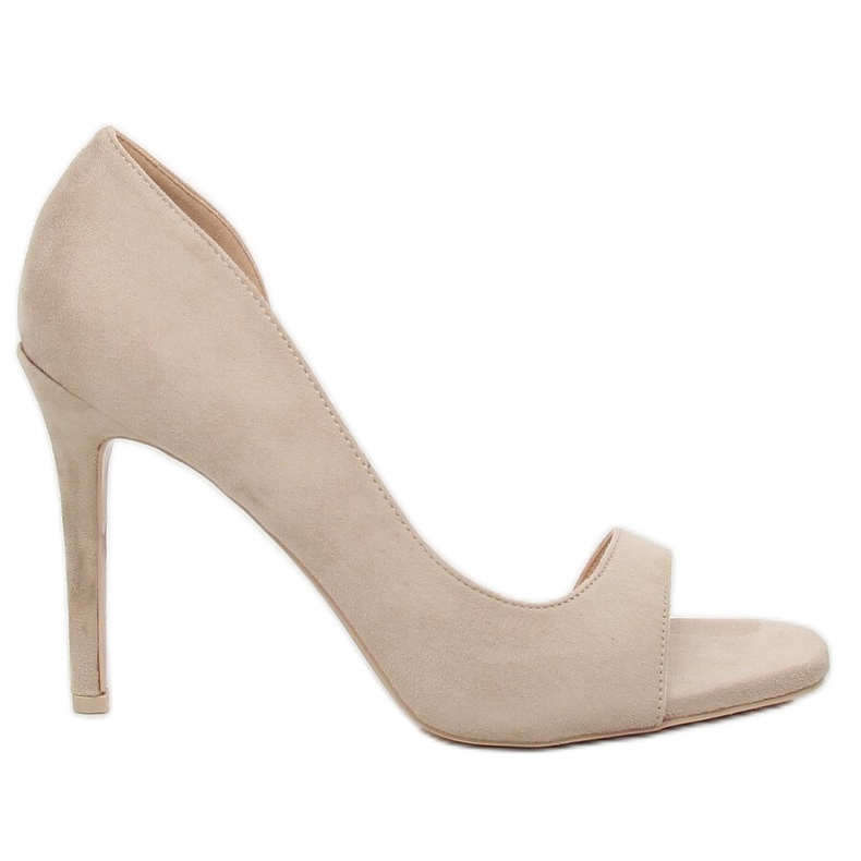 Escarpins doigt ouvert beige G70270 Beige