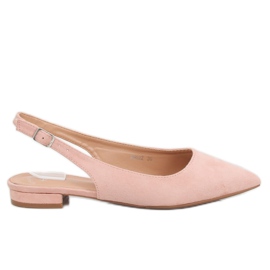 Ballerines roses à talon ouvert H9022 Rosa