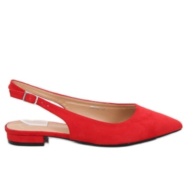 Ballerines rouges à talon ouvert H9022 Rojo