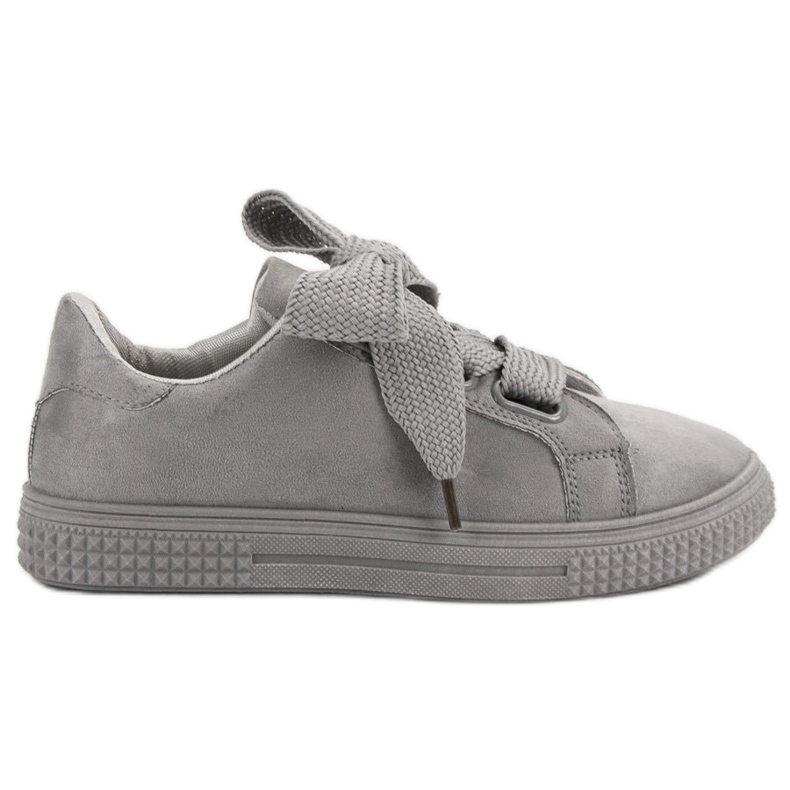 Bella Paris Chaussures de sport en daim gris Bella Paris Chaussures de sport en daim gris