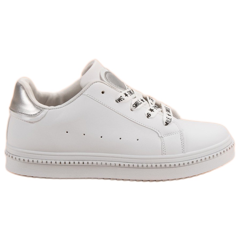 Chaussures de sport à lacets blanche