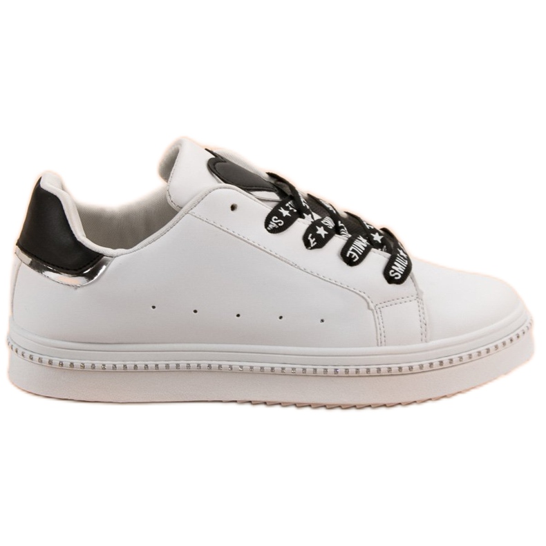 Chaussures de sport à lacets blanche