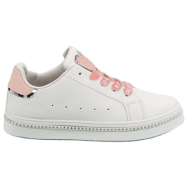 Chaussures de sport à lacets blanc