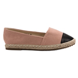 Super Me Espadrilles en daim rose