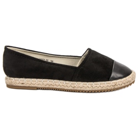 Super Me Espadrilles en daim le noir