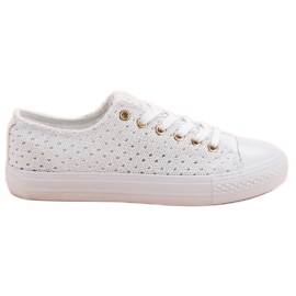 Baskets en textile blanches
